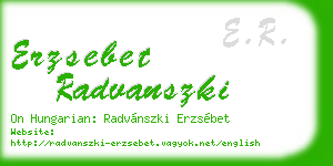 erzsebet radvanszki business card